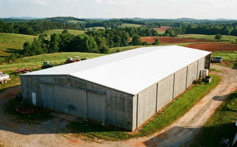 Agricultural commercial building roof coating in rural Northeast Georgia